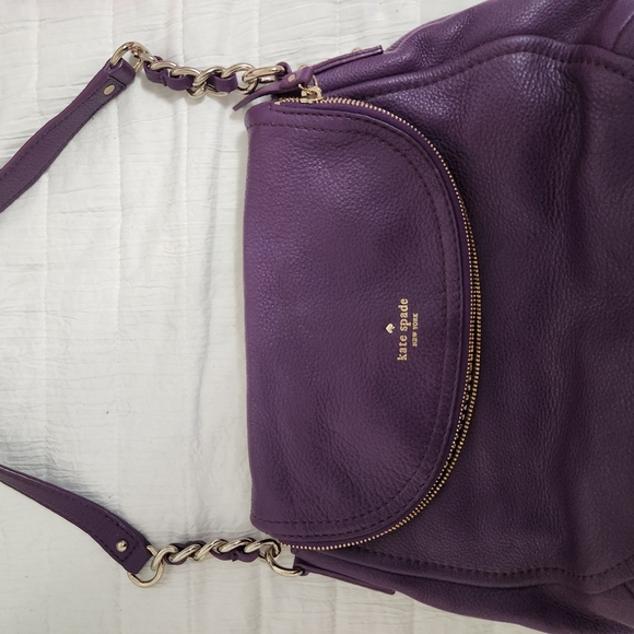 Kate Spade Purple Leather Shoulder Bag - Picture 9 of 9